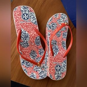 Tory Burch Wedge Platform Flip Flops Sz 8